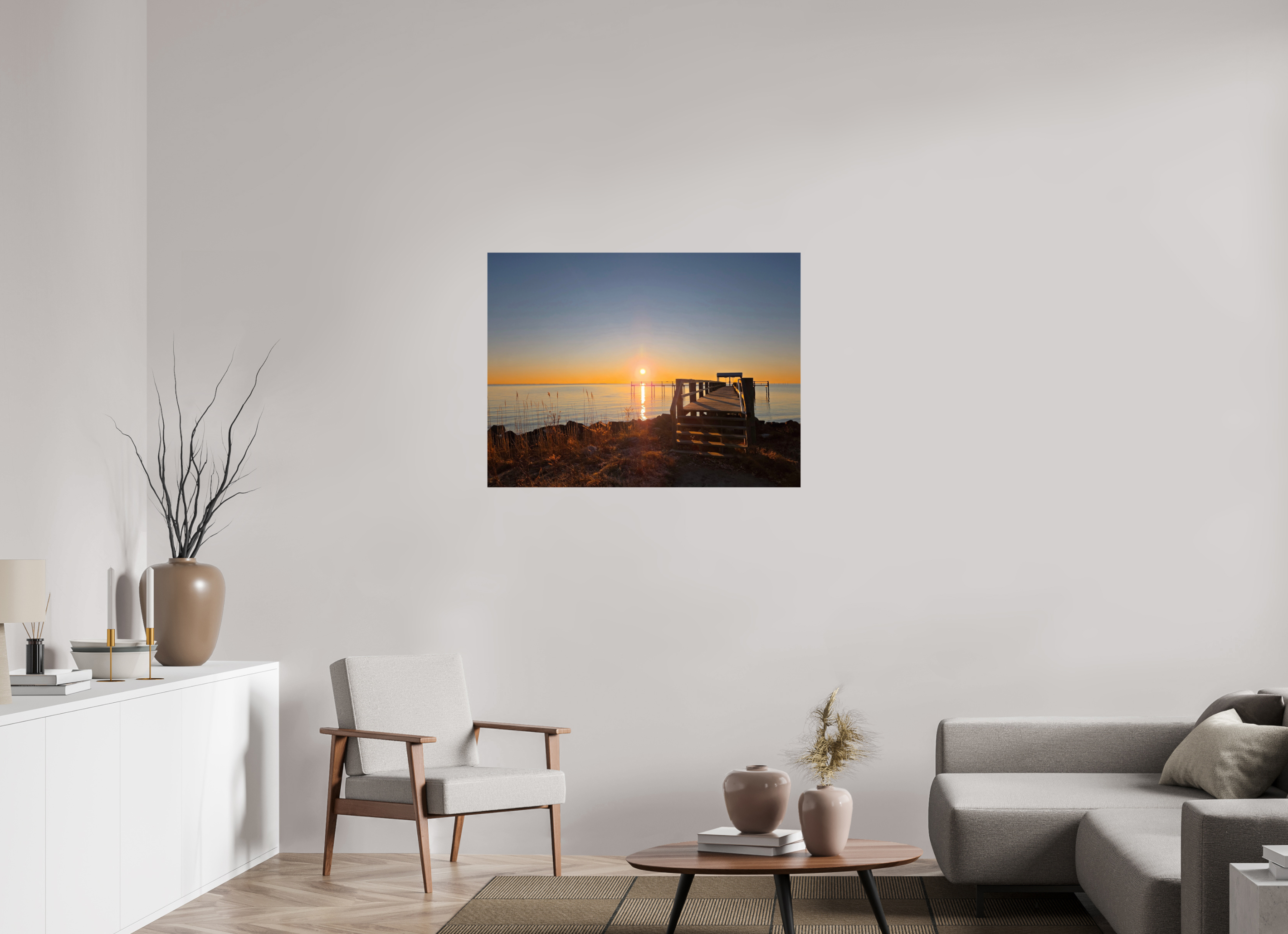 40 x 30″, Photo Print On Fuji Crystal DP II Another Pier Sunrise on the Bay